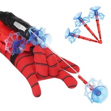 Xohny Spider Web Shooters with Glove for Kids Cosplay Party Favor Medium, Red