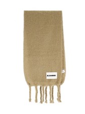 Jil Sander Mohair and Wool Scarf in Beige