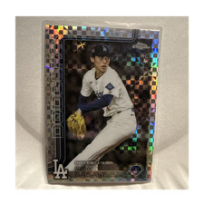 Topps 2025 Chrome Update X-Fractor Roki Sasaki Rookie Debut #USC73 Dodgers
