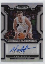2022 Panini Prizm Draft Picks College Penmanship Silver Nate Laszewski Auto 1b1g