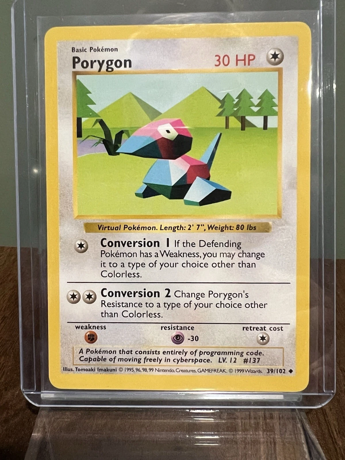 Porygon 039/102 Base Set Shadowless 1999 Pokemon Uncommon