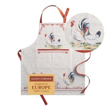 100 Cotton Kitchen Apron with an Adjustable Neck with Long Ties 03 - Campagne