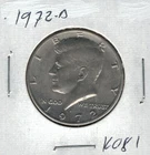 1972 D Kennedy Half Dollar K081 !!!Free Shipping!!!