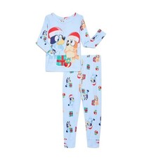 Bluey Bingo Christmas Santa Hat Present Pajamas PJ's Sleep Set Sz 18M NWT