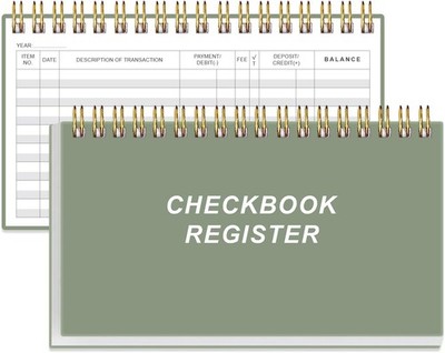 A6 Blank Check Register - Personal Ledger for Accurate Transaction Logging
