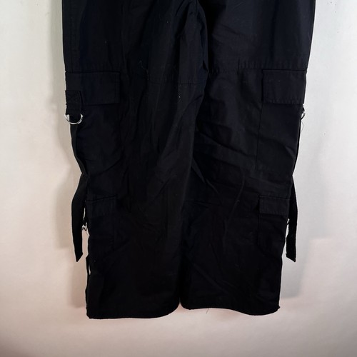 Sweet Envy Ultra Cargo Wide Leg Pants Womens Size M Black Goth Retro 26X29 - Picture 11 of 16