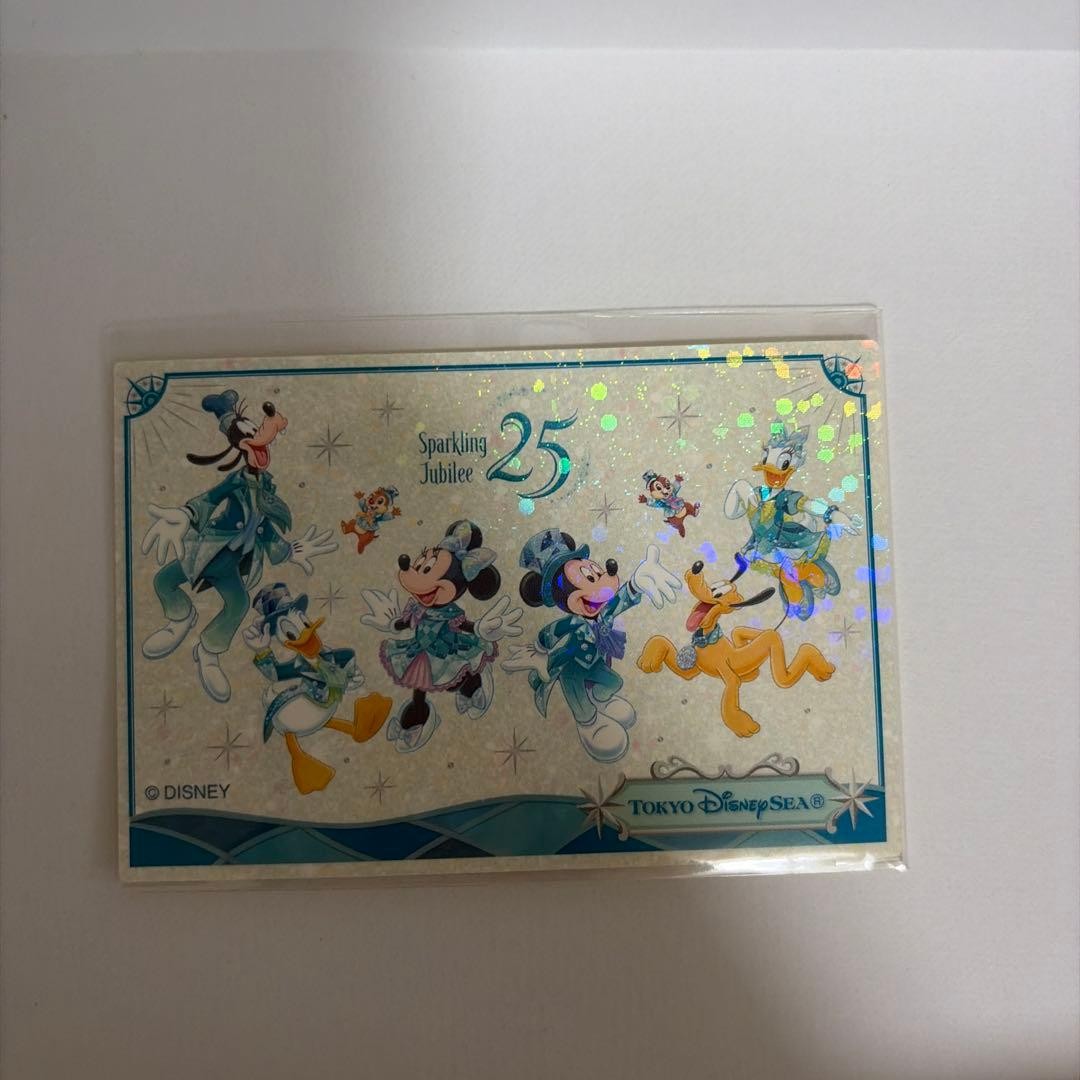 Tokyo DisneySea 25th Anniversary Hologram Sticker Mickey Minnie Donald