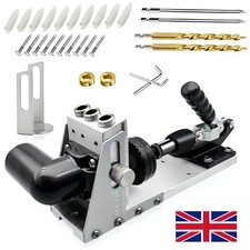 Pocket Hole Jig Drill Guide Master Kit Woodworking Joinery System Screw Set.