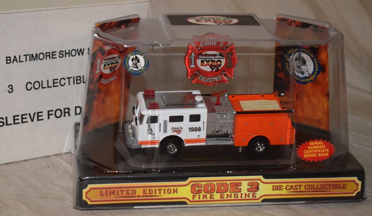 代码3/1:64 比例压铸消防车| eBay