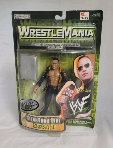 The Rock WWF Wrestlemania Titan Tron Live Series 3 Figure Jakks Dwayne Johnson