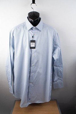 David Donahue Sky Grass Men's 18 34/35 Long Sleeve Shirt NWT $135