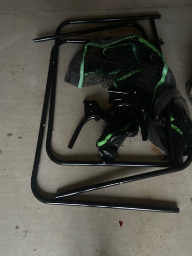 lacrosse rebounder used, black and green, put together,