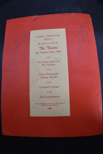 1945 Fan and Bills Menu *Glens Falls - Lake George, NY* - Picture 5 of 5
