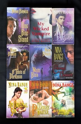Lot Of 9 Nina Bangs Books Mackenzie Vampires Pleasure Original Sin Eternal Prey