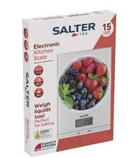 Salter  Disc Electronic Kitchen Scale with Stainless Steel Platform