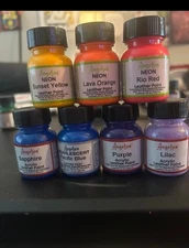 Brand New Lot of 7 Angelus Shoe Paint - 1 oz. 29.5 ML