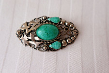 Antique Max Neiger Oriental Peking Glass Pin Brooch 1930
