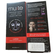 2 Boxes: Rhinomed Mute Snoring Nasal Dilator Size Large Exp. 06/26 CM21H29