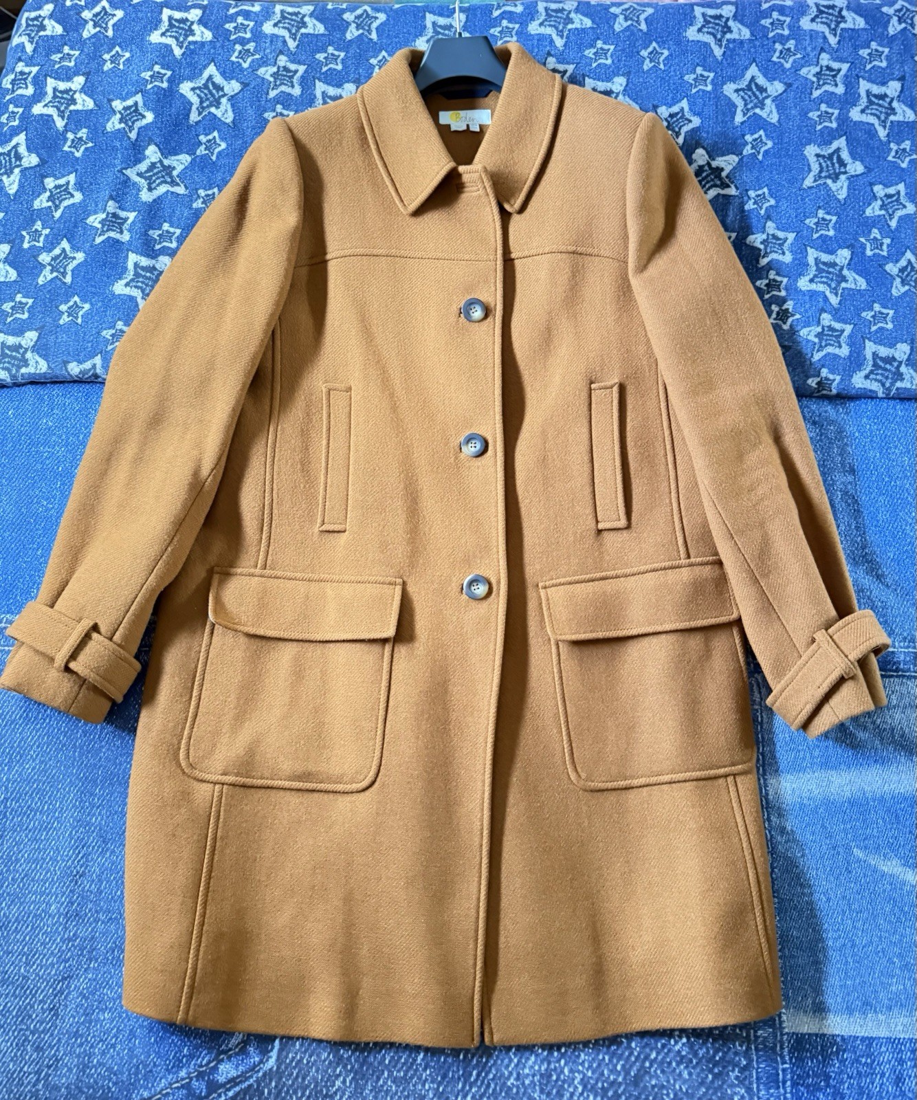 Boden Textured Coat Camel UK 16 Excellent RRP £299