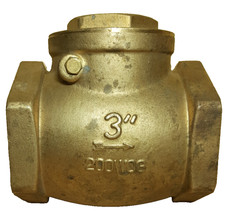 NEW C & C Brass 3" Threaded Swing Check Valve WOG 200 psi NEW