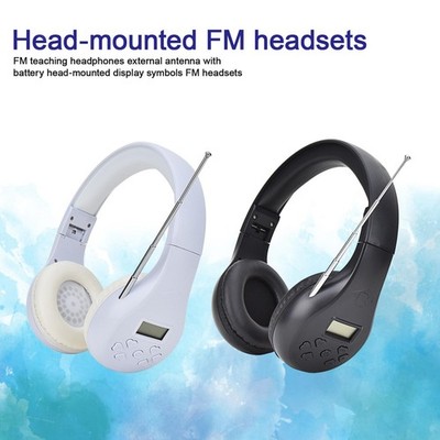 Faltbares FM-Headset mit externer Antenne, das den besten Empfang des
