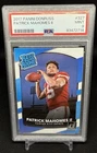 2017 Panini Donruss Rated Rookie Patrick Mahomes II #327 PSA 9