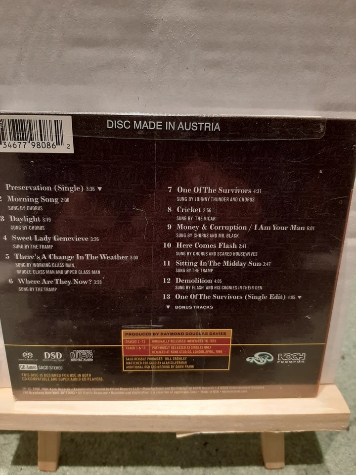 The Kinks – Preservation Act 1  (GOLD HYBRID SACD) NEW SEALED 2003 - Image 2 of 2