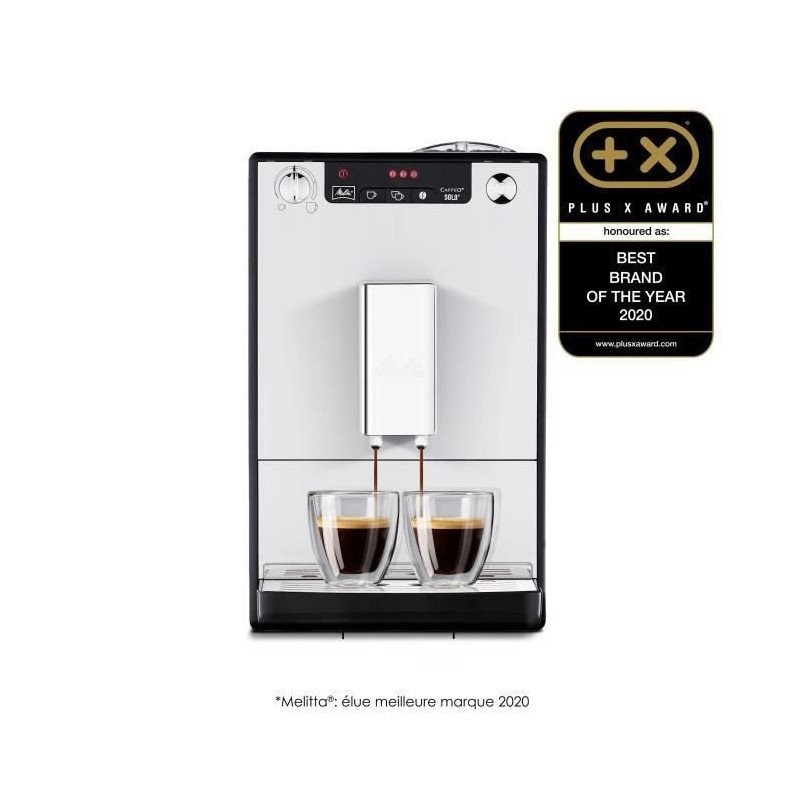 Melitta Solo Argent machine à café grain idéale pour le petit déjeuner en famille