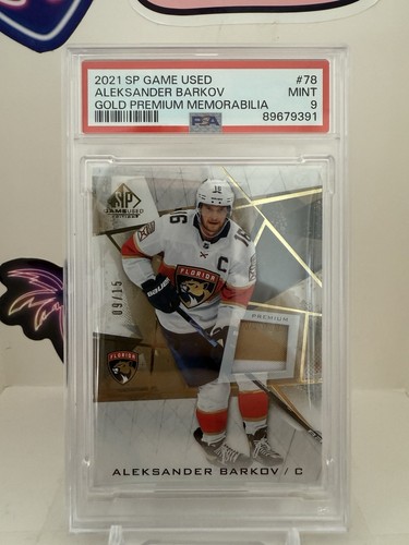 Camiseta deportiva 2021-22 SP usada en juego Florida Panthers Aleksander Barkov reliquia Copa Stanley