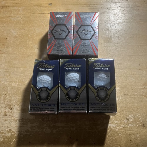 3x 2014 Titleist NXT Tour S 2 Packs And 2x 2016 Callaway Chrome Soft X 2 Packs