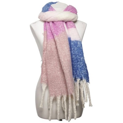 Pieces, Schal, Damen, Recyceltes Polyester, Blau/Pink/Weiß/Mehrfarbig #pxi