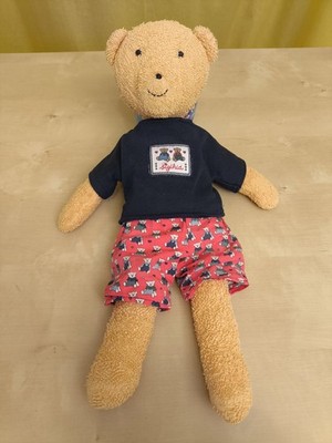 Sigikid Frottee Bär Teddy Vintage Rarität Plüschtier Kuscheltier Stofftier Hose 