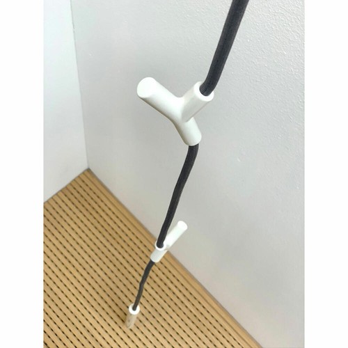 Depot4Design Wardrobe, Hanging Rope Wardrobe Rope Grey, 4 Hooks White - Picture 5 of 5