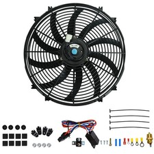 16 Universal Slim Electric Radiator High 3000 Cfm Cooling Fan Display 16 Universal Slim Electric Radiator High 3000 Cfm Cooling Fan Display