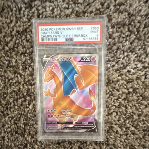 Pokémon Charizard V SWSH050 Champions Path Promo Foil PSA 9 English