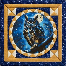 Night Watch Owl Quilt-Magic No Sew Wall Hanging Kit
