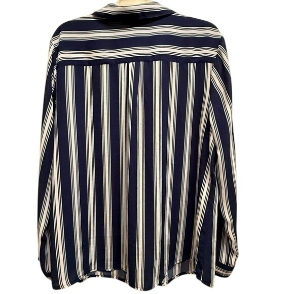 Relativity Striped Button Front Blouse – Women's … - image 3