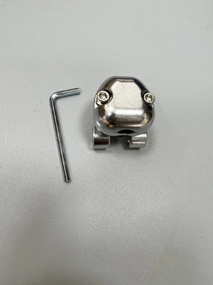 NEW Metal Dual-Angle Adjustable Multi-Purpose Drum Stand Clamp Silver - Image 2 of 3