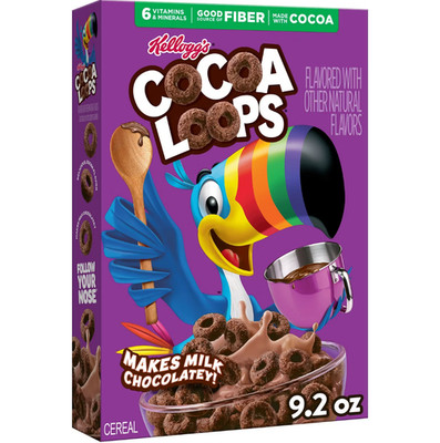 Kellogg's Cocoa Loops Sweetened Multigrain Cereal 9.2 oz Box