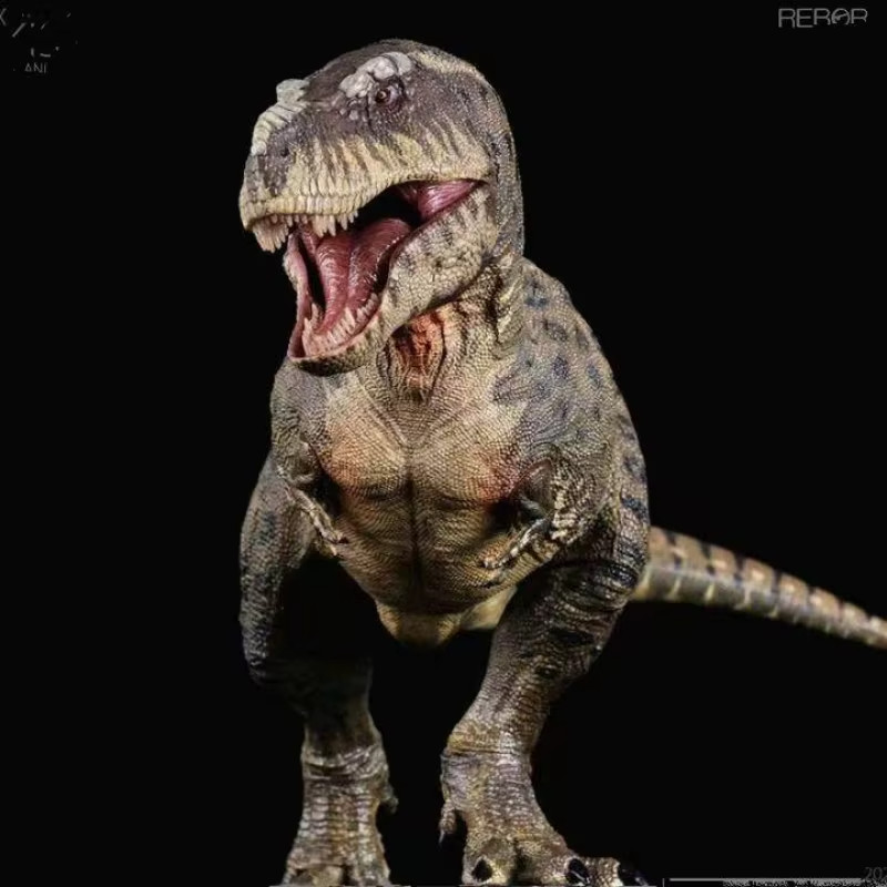 Figurine Tyrannosaurus Rex Rebor 1/35 dinosaure de collection Kiss Island en résine grise
