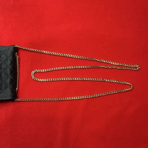 CHANEL Mini Matelasse. Coco Mark - Borsa a tracolla a catena nera trapuntata in velluto piccola - Foto 6 di 8