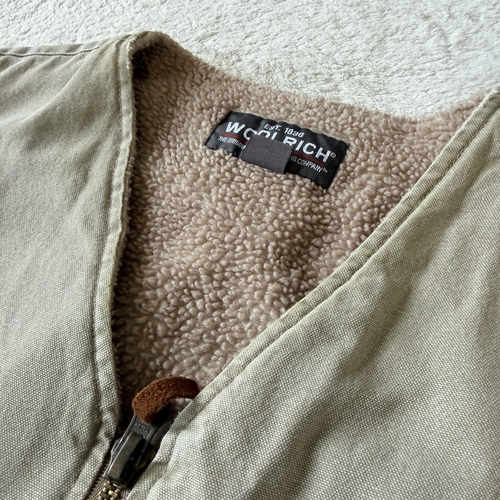 Woolrich Vest Mens XL Sherpa Fleece Lined ~ Work, Outdoors