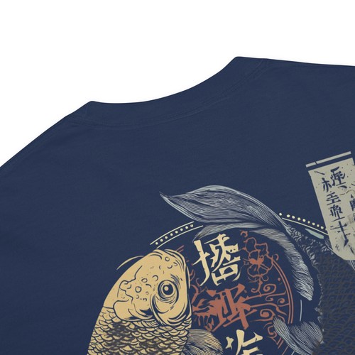 Yin Yang Koi Fisch Shirt japanische Kunst Vintage Grafik T-Shirt bequeme Farben 1717 - Bild 15 von 23
