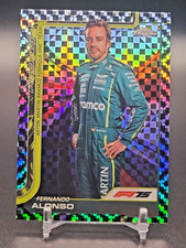 2025 Topps Chrome F1 Formula 1 Fernando Alonso Portrait Checker Refractor #9