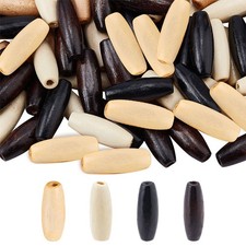 1bag 100pcs Large Wooden Loose Spacer Beads Macrame Beads Wooden