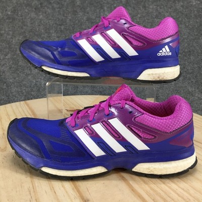 Adidas Shoes Womens 10 Response Boost Techfit Low Sneakers B39888 Blue Purple