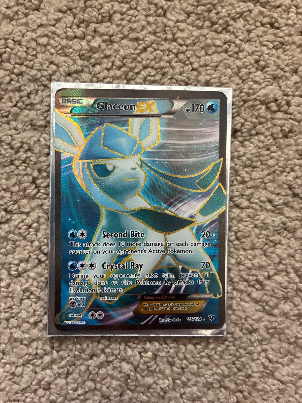 Glaceon EX (Full Art) 116/124 Fates Collide Holo