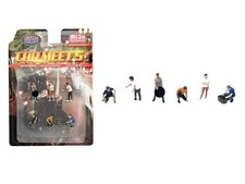 Car Meet 5 Figures Diecast 1:64 Scale Model - American Diorama AD2432