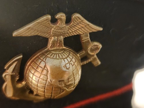 1930's USMC MARINE CORPS DRESS BLUE HAT with EARLY EGA - Picture 2 of 9