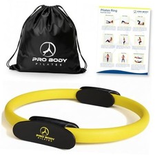 Fitness Circle   14 Inch Pilates Ring for Focusing on Toning Inner Yellow